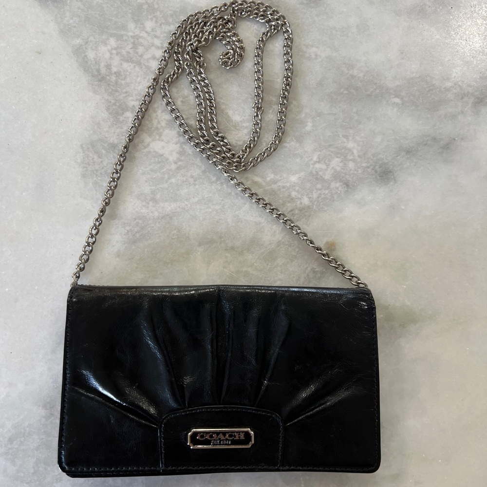 Coach Black Crossbody Bag with Chain Strap